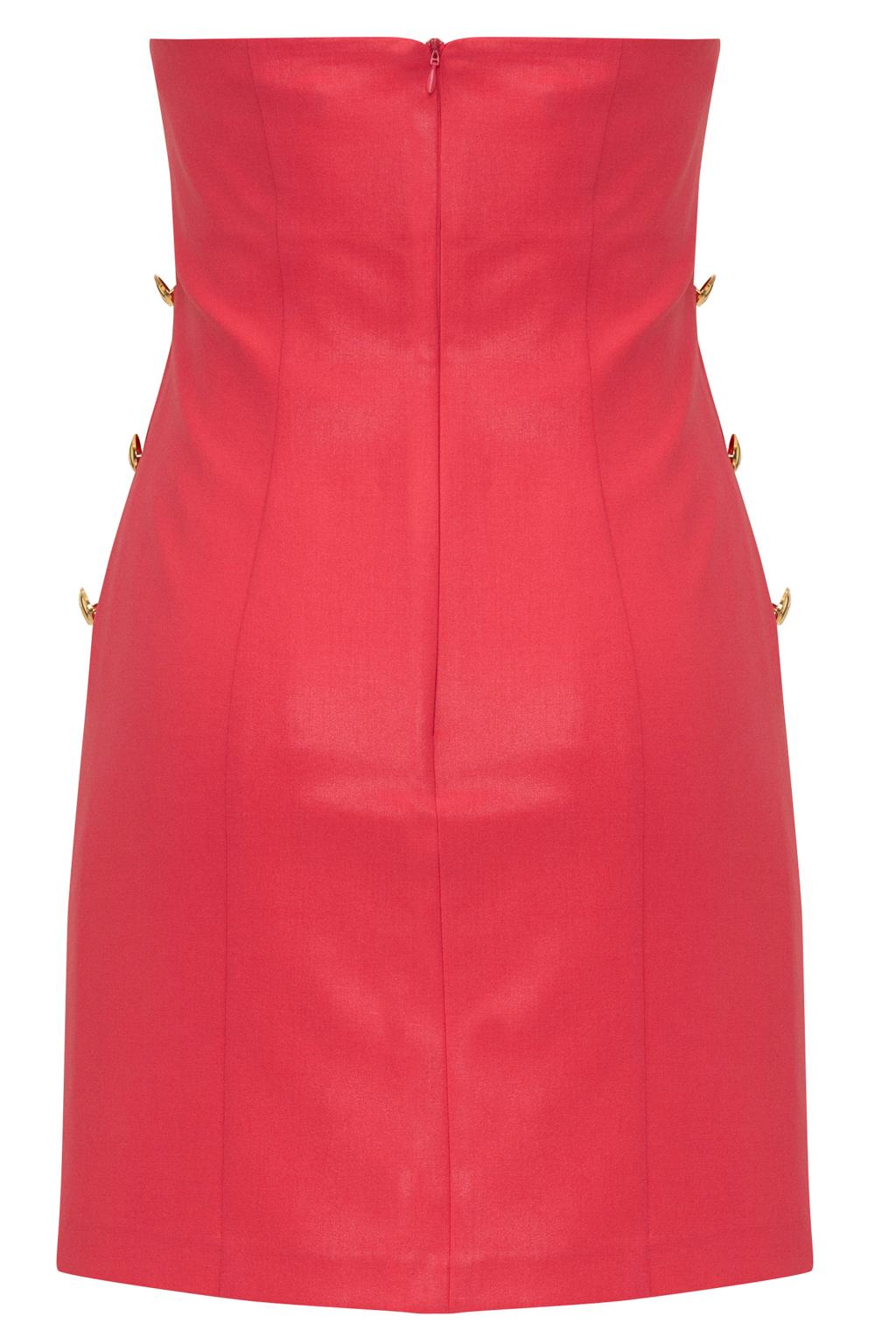 Abito corto bustier in poliviscosa con placcatura trasparente - Monique Garçonne