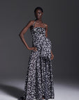 Abito lungo in chiffon stampato - Monique Garçonne