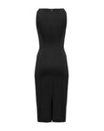 Abito midi aderente in tessuto twill tecnico manolana - Monique Garçonne