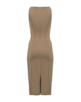 Abito midi aderente in tessuto twill tecnico manolana - Monique Garçonne