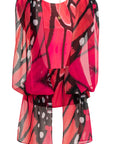 Blusa in georgette stampata - Monique Garçonne