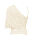 Blusa monospalla drappeggiata con taglio asimmetrico (Proposta)