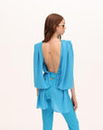 Blusa smanicata in georgette - Monique Garçonne