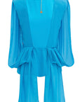 Blusa smanicata in georgette - Monique Garçonne