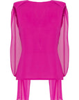 Blusa smanicata in georgette - Monique Garçonne
