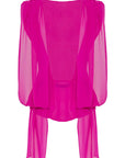 Blusa smanicata in georgette - Monique Garçonne