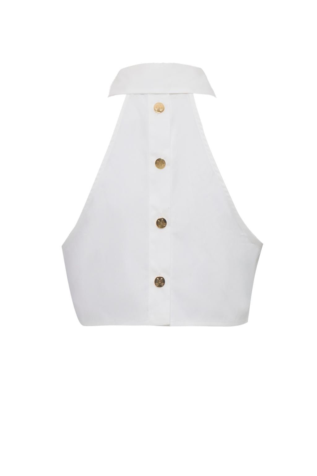 Camicia crop in popeline di cotone - Monique Garçonne