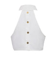 Camicia crop in popeline di cotone - Monique Garçonne