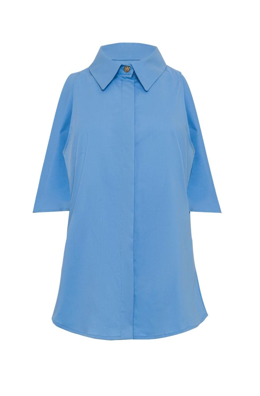 Camicia giromanica in popeline di cotone - Monique Garçonne