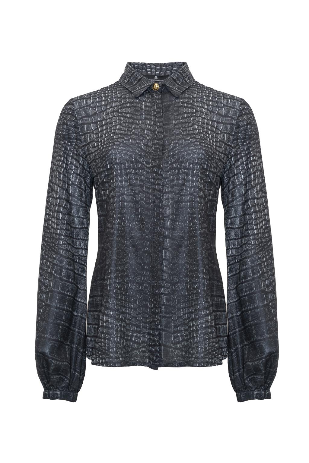 Camicia in doppia georgette stampata - Monique Garçonne