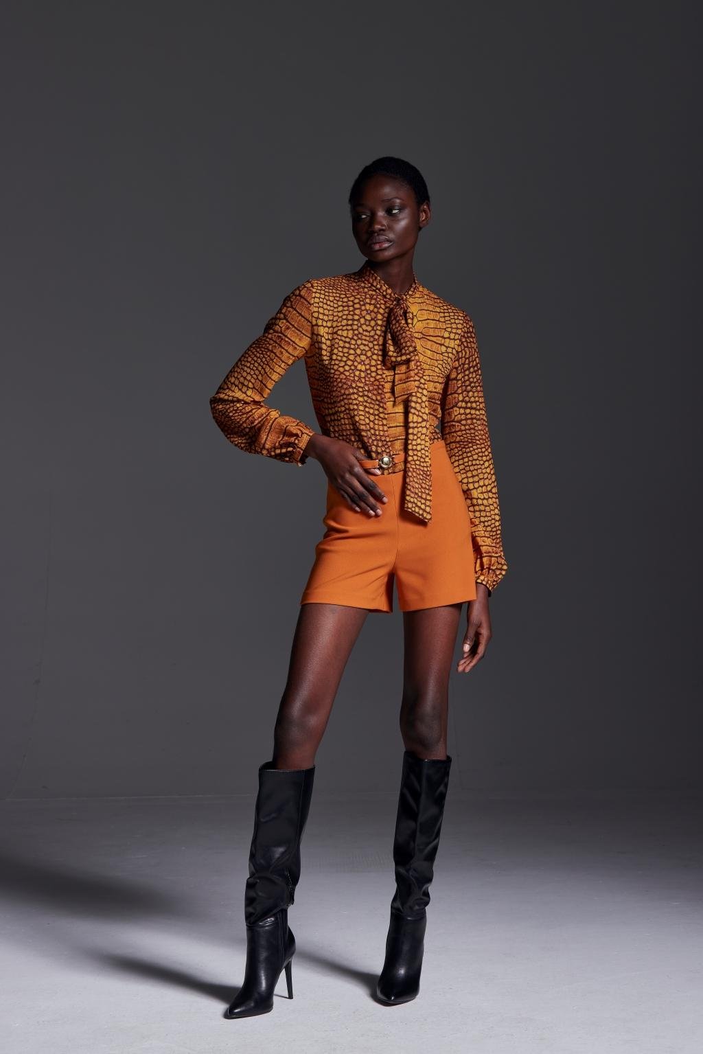 Camicia in georgette stampata - Monique Garçonne