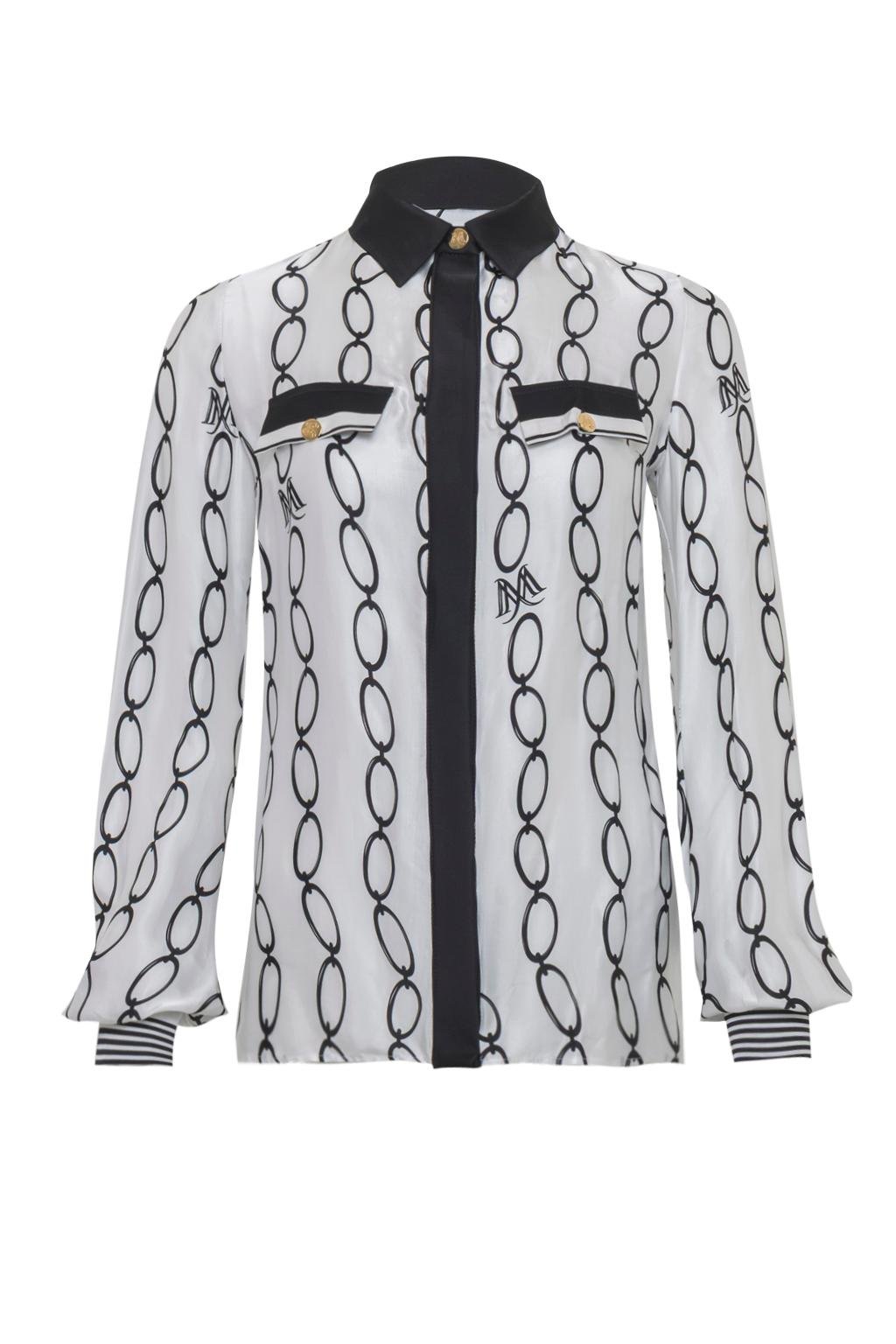 Camicia stampata in raso di viscosa - Monique Garçonne