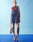 Mini dress linea ad A in cotone stampato