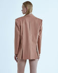 Giacca monopetto oversize in poliviscosa con motivi cut - out sul dietro