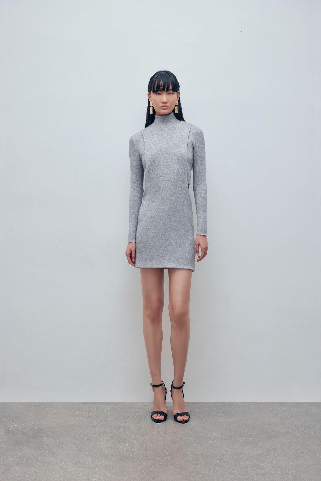 Abito corto in maglia jersey lurex