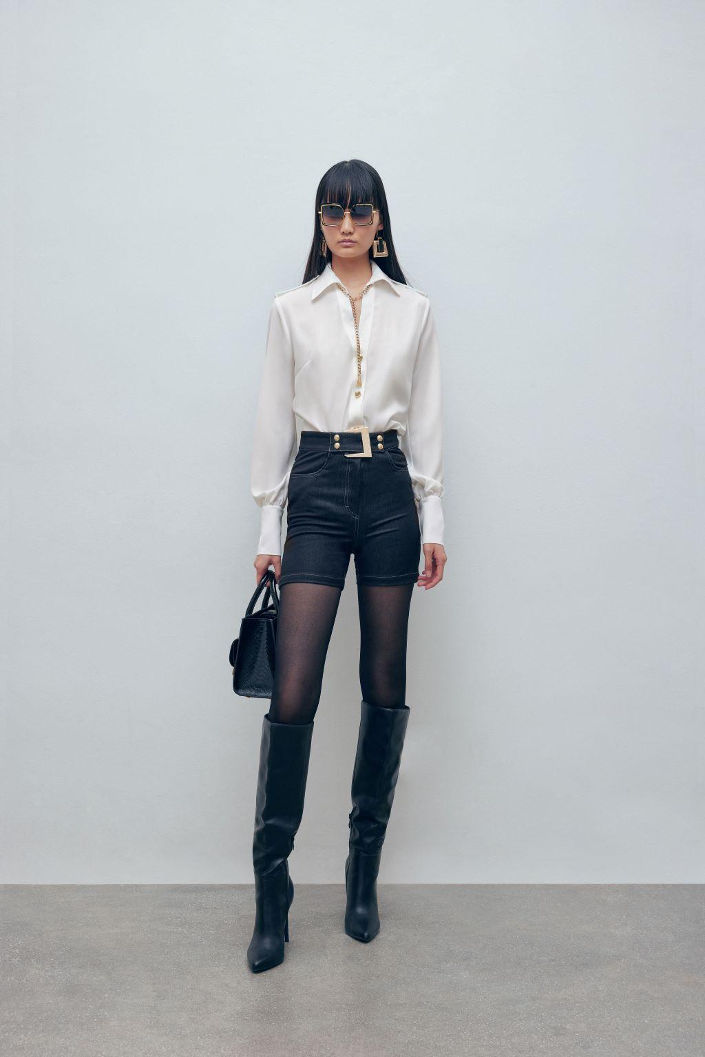 Camicia in tripla crepe