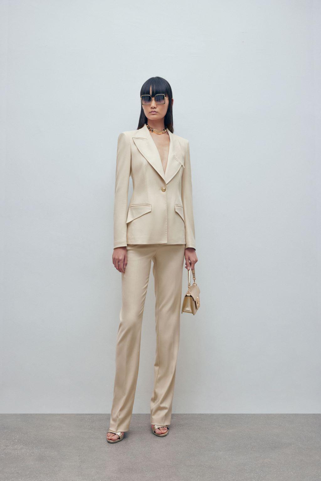 Giacca silm  monopetto in tessuto poliviscosa manolana