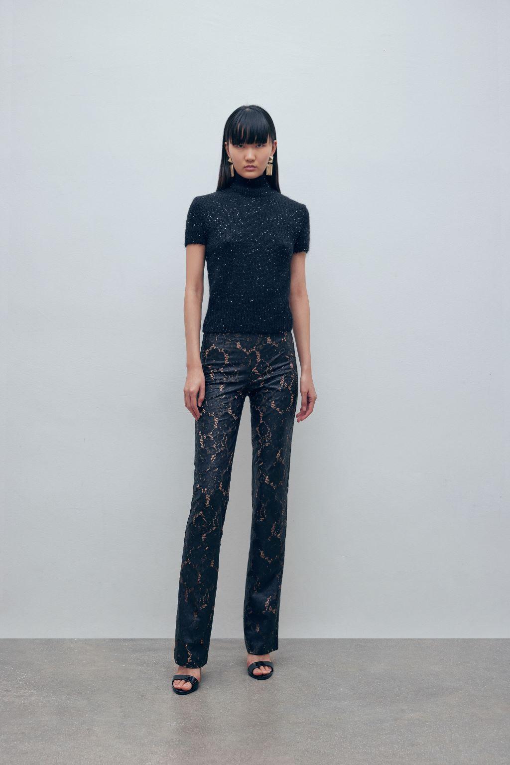 Pull in mohair con micro paillettes