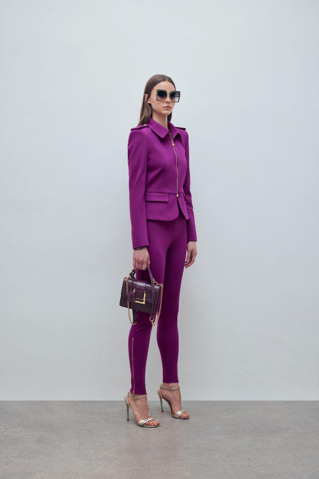 Pantaloni leggings in punto milano