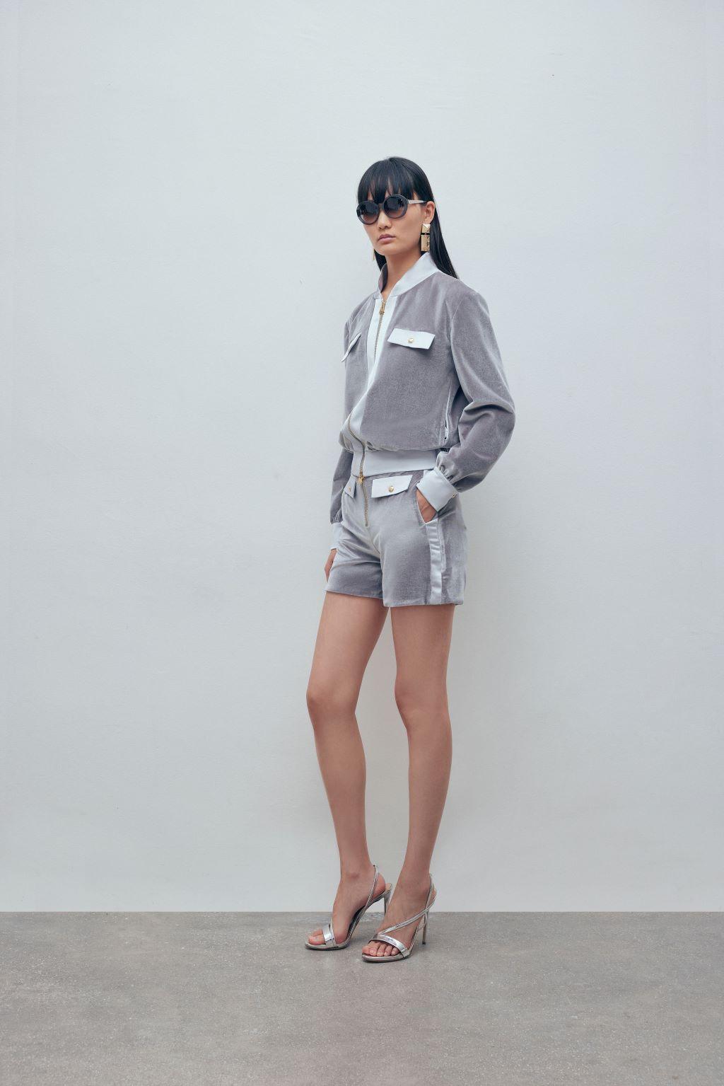 Short in vellutto elastico