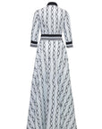 Maxi dress camicia in cotone stampato