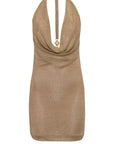 Mini dress in maglia rete metallica