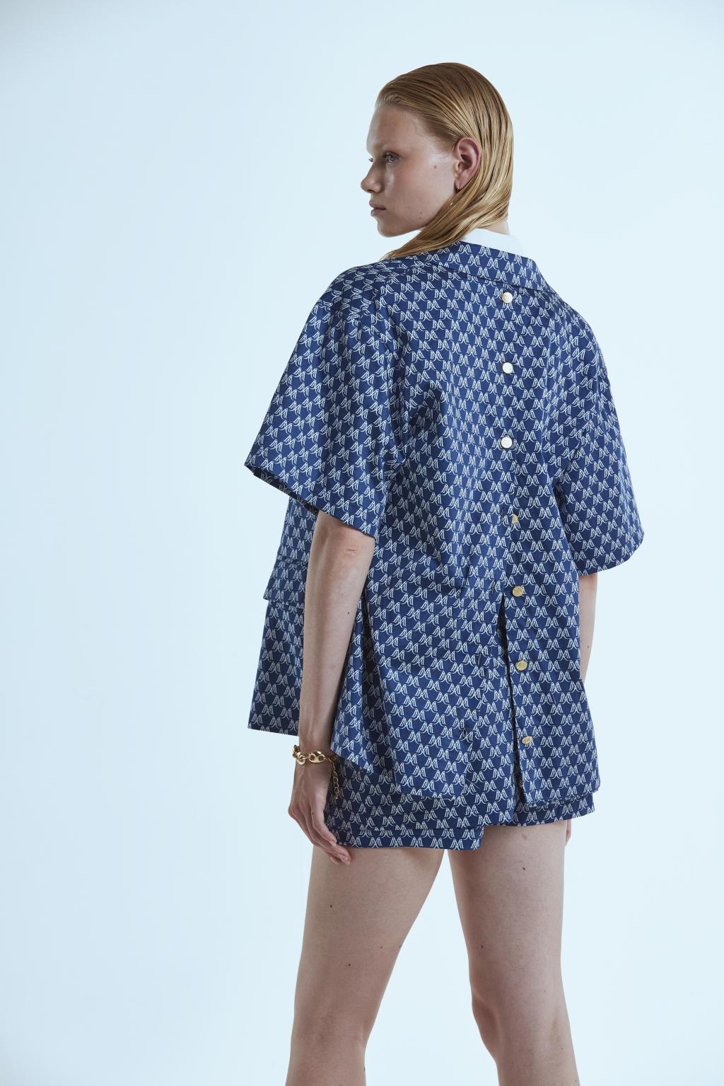 Giacca camicia in cotone stampato - Monique Garçonne