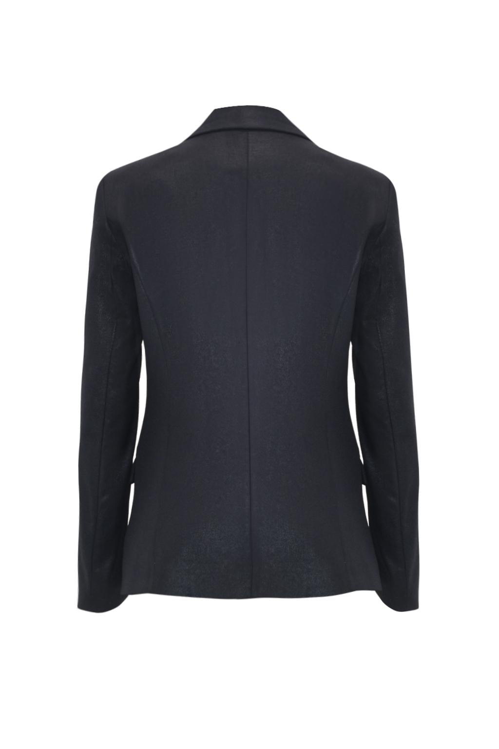Giacca slim in poliviscosa Laminata - Monique Garçonne