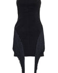 Mini abito bustier in cotone elastico - Monique Garçonne