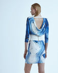Mini dress con cinturone corsetto in Jersey stampato - Monique Garçonne
