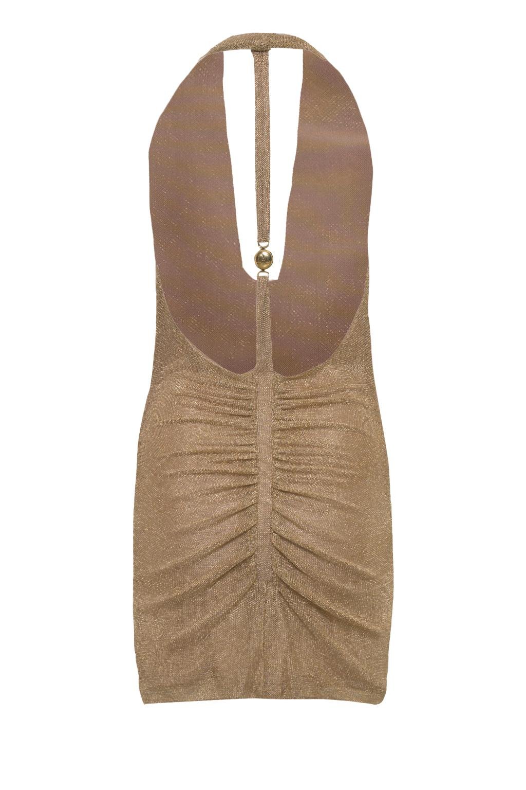 Mini dress in maglia rete metallica - Monique Garçonne