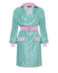 Mini dress in raso di viscosa stampato - Monique Garçonne
