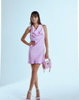 Mini dress in satin - Monique Garçonne
