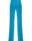 Pantalone dalla linea a palazzo in tessuto tecnico bi elastico - Monique Garçonne