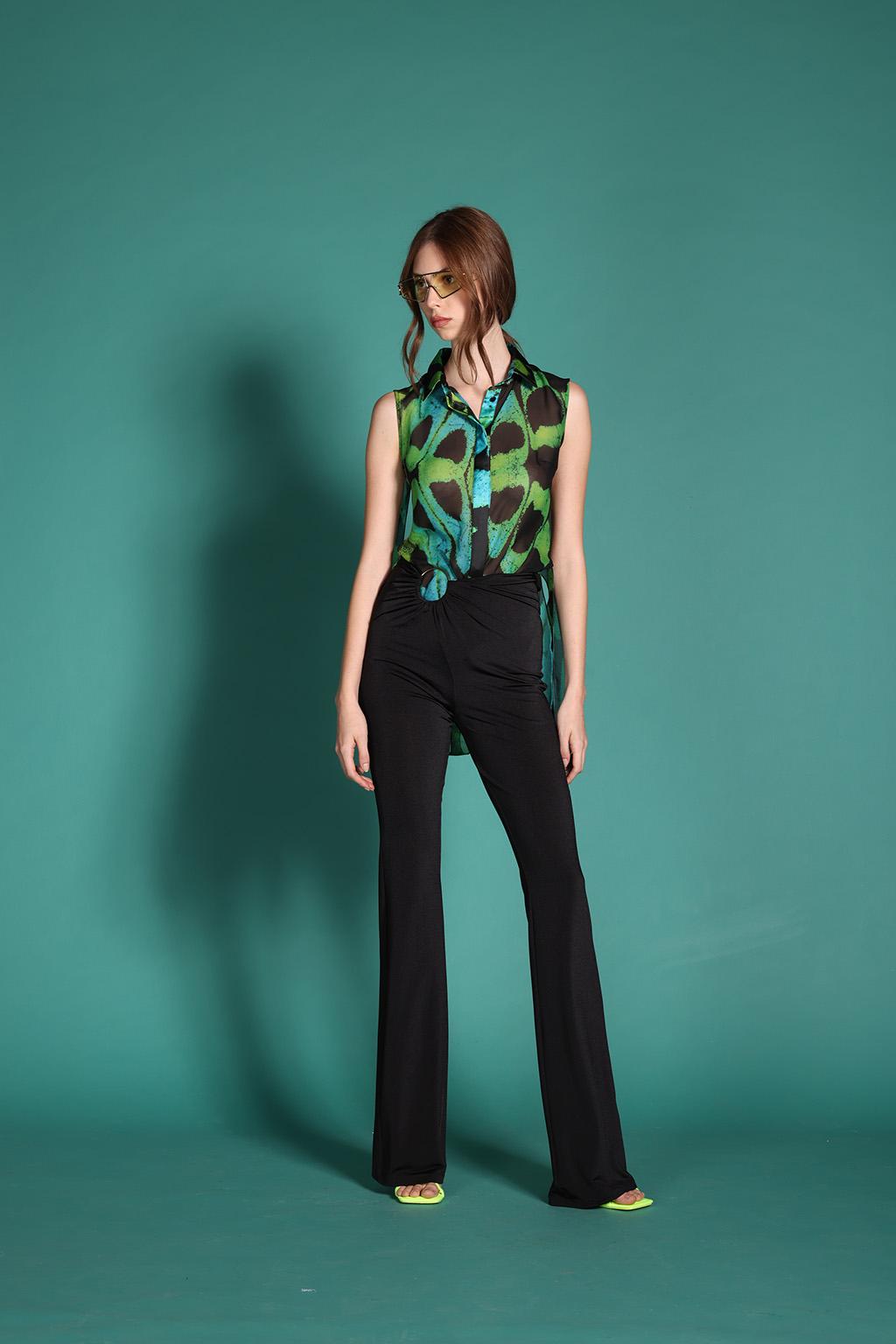 Pantalone dalla linea a zampetta in Jersey - Monique Garçonne