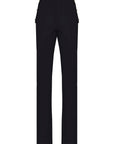 Pantalone dalla linea a zampetta in poliviscosa con placcatura trasparente - Monique Garçonne