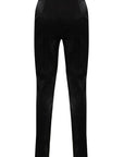 Pantalone dalla linea a zampetta in raso elastico operato - Monique Garçonne