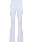 Pantalone dalla linea a zampetta in raso elastico operato - Monique Garçonne