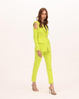Pantalone dalla linea slim in tessuto tecnico bi elastico - Monique Garçonne