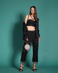 Pantalone in fil coupé su base organza - Monique Garçonne