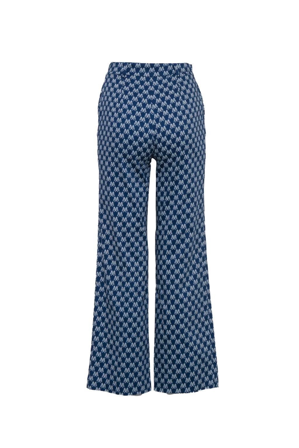 Pantalone palazzo alla caviglia in cotone stampato - Monique Garçonne
