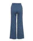 Pantalone palazzo alla caviglia in cotone stampato - Monique Garçonne