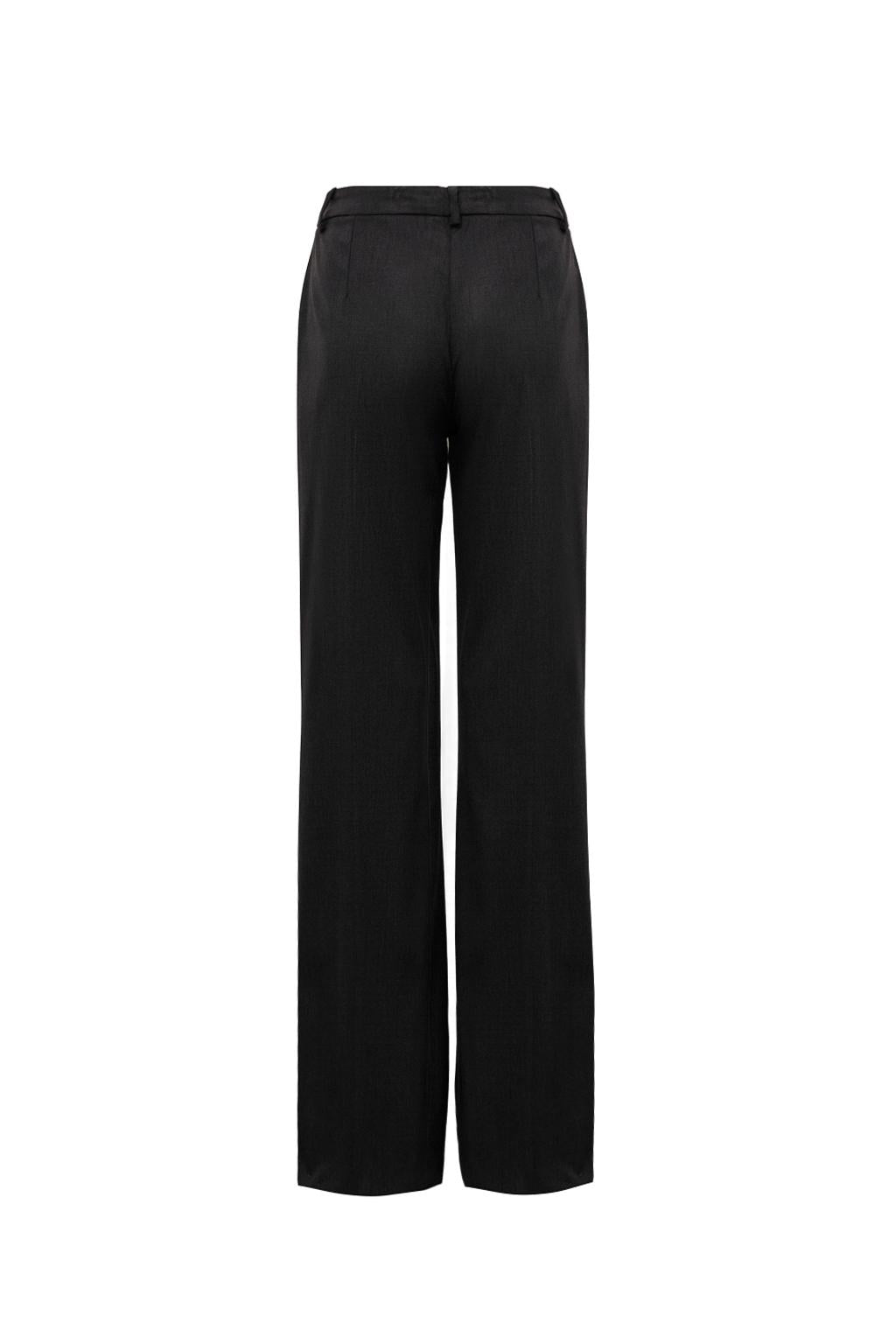 Pantalone palazzo in poliviscosa laminata - Monique Garçonne