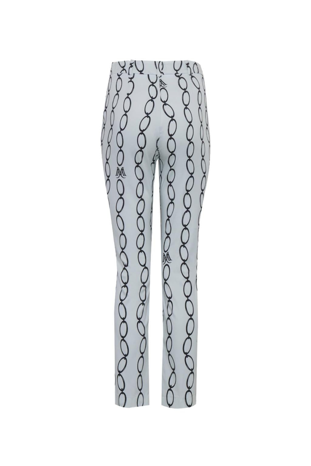 Pantalone slim in cotone stampato - Monique Garçonne