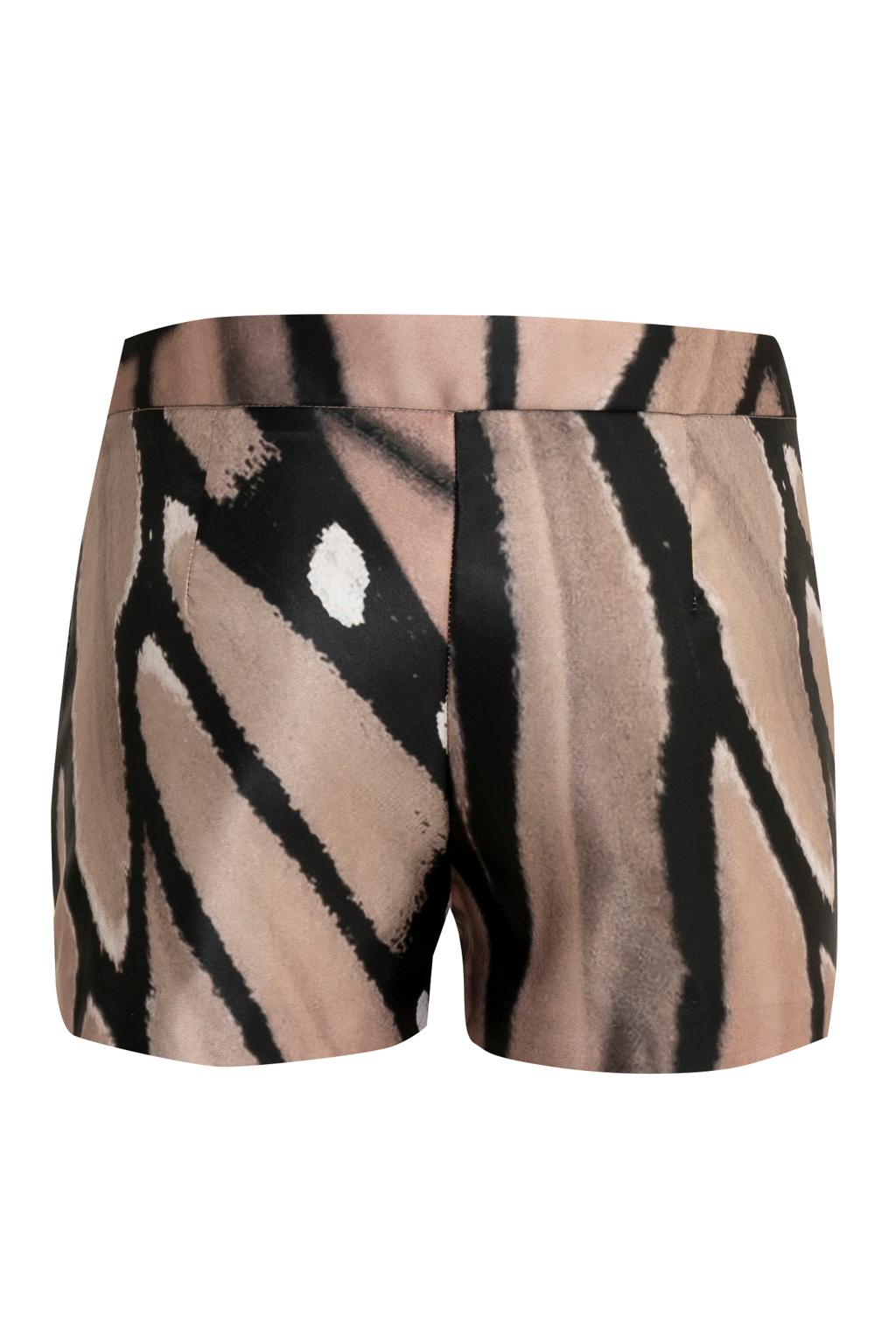 Shorts vita bassa in raso duchesse stampato - Monique Garçonne