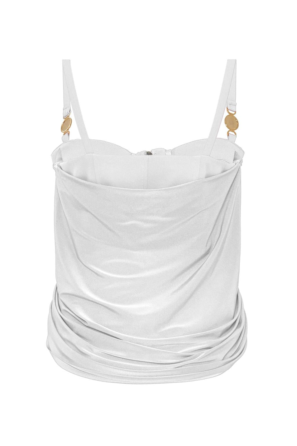 Top corsetto in tessuto tecnico bi elastico - Monique Garçonne