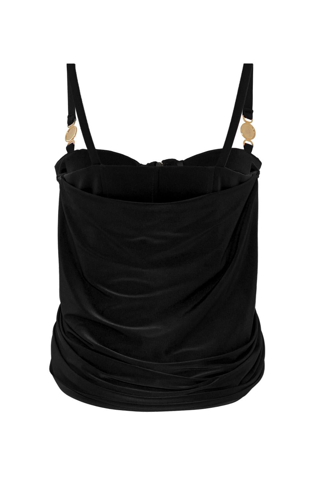Top corsetto in tessuto tecnico bi elastico - Monique Garçonne