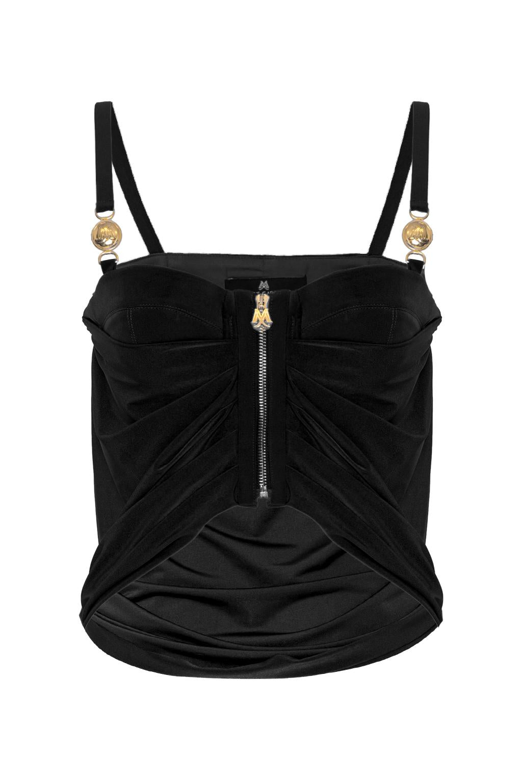 Top corsetto in tessuto tecnico bi elastico - Monique Garçonne