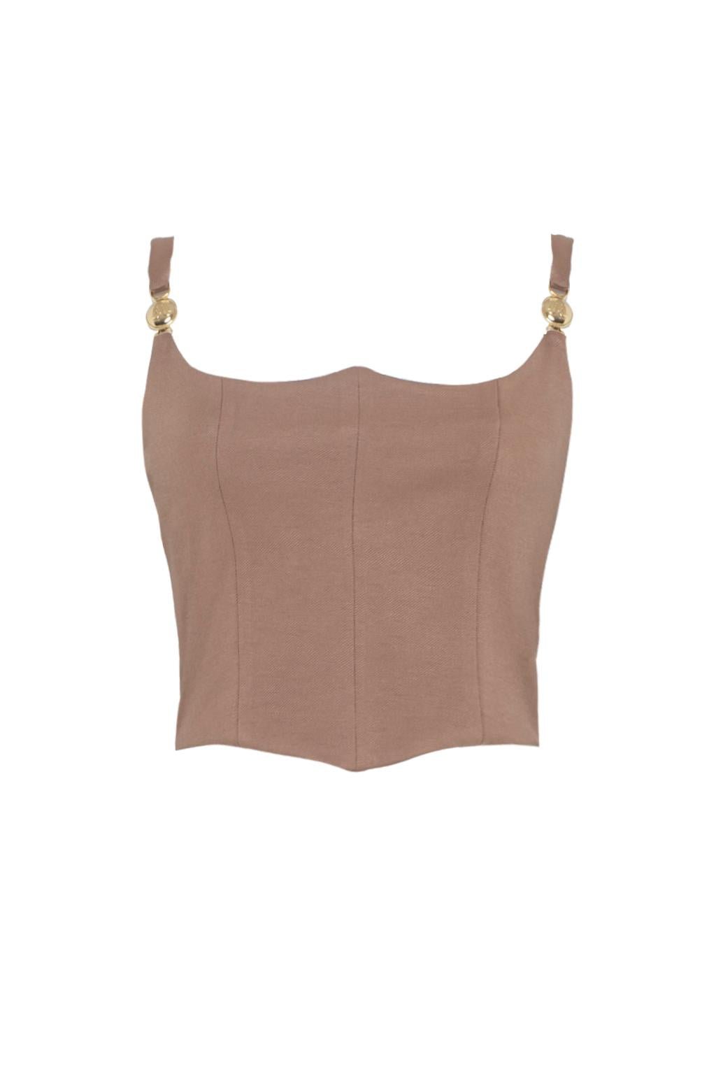 Top in twill tecnico manolana - Monique Garçonne