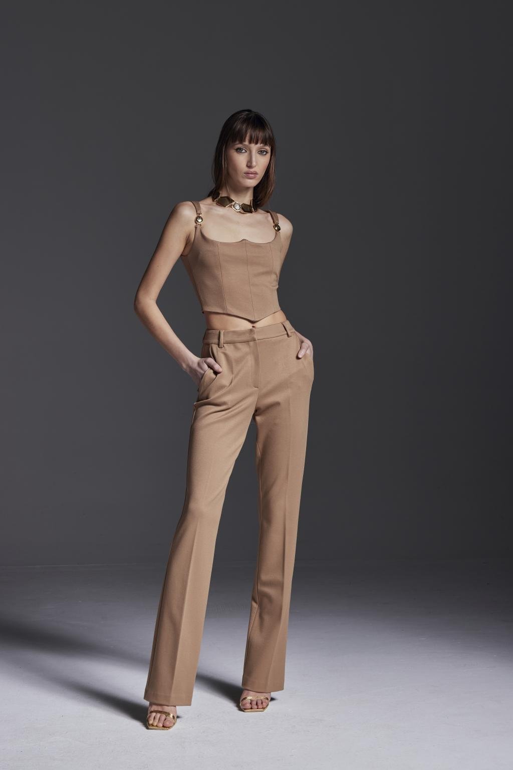 Top in twill tecnico manolana - Monique Garçonne